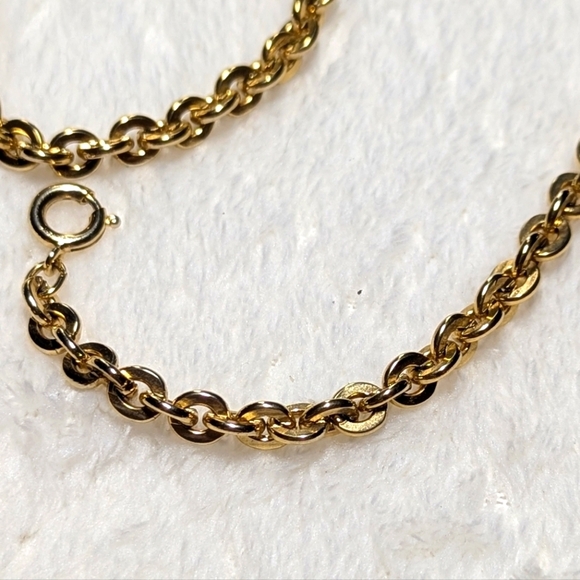 Vintage Goldtone Link Chain 30" Long Stamped Germany on Clasp - Picture 5 of 10